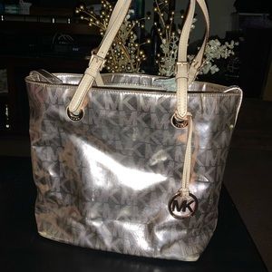 Rose gold patent Michael Kors bag